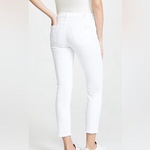 7 For All Mankind White Cropped Jeans Size 25 Slim Straight Stretch Denim Women